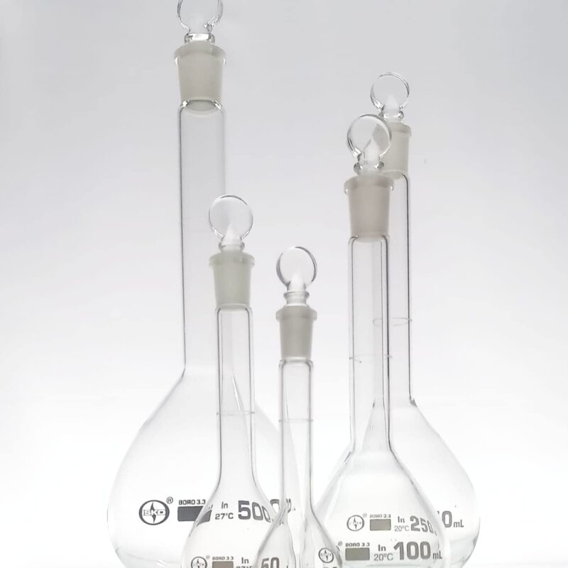 500ml Volumetric Flask with Glass Stopper (Pack of 5)