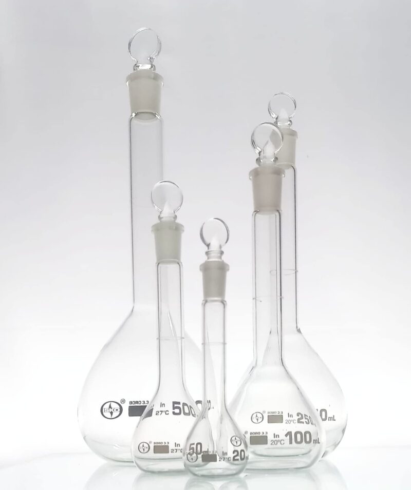 500ml Volumetric Flask with Glass Stopper (Pack of 5)